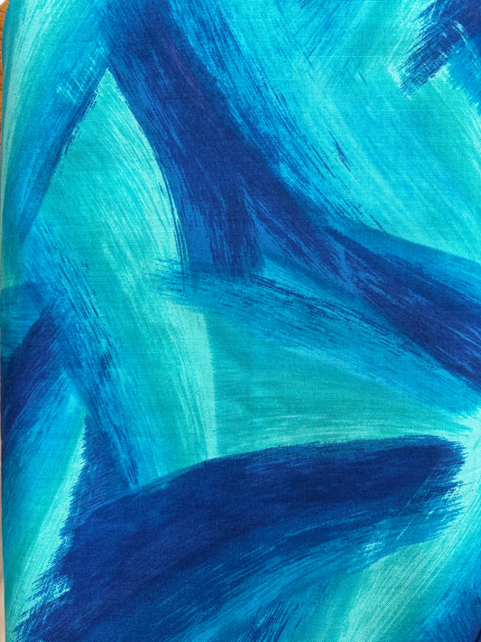 Earth Series I - Turquoise and Blue Brushed - Northcott