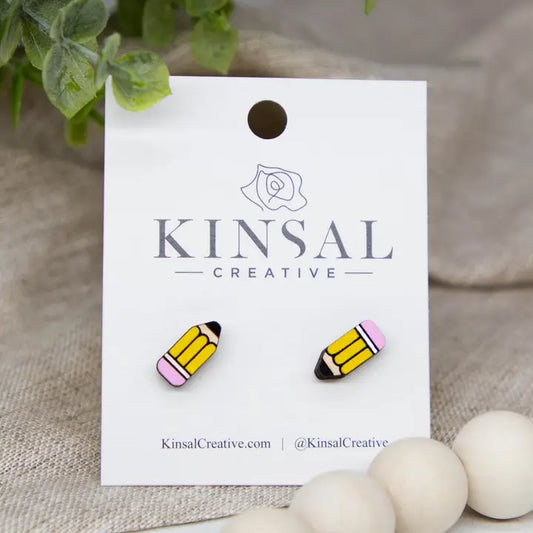 Kinsal Creative Earrings - Pencils