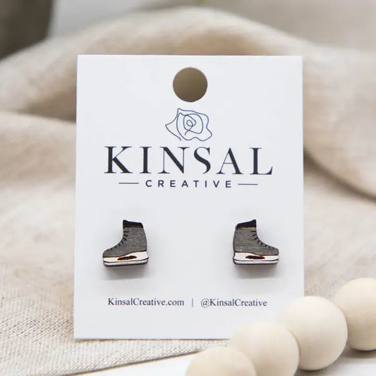 Kinsal Creative Earrings - Hockey Skates