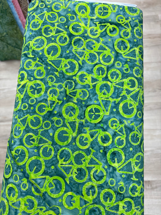 Banyan Batiks - Ride On III - Bike Toss - Lime