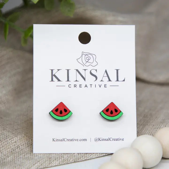 Kinsal Creative Earrings - Watermelon Slice