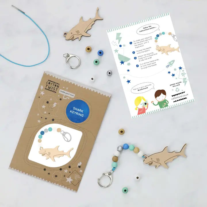 Make Your Own Shark Key Ring - Cotton Twist