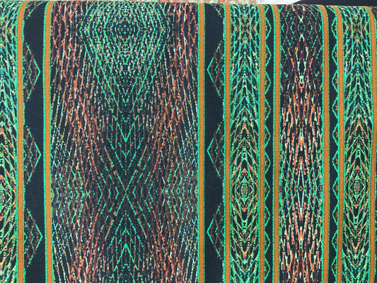 Green Geometric Stripes