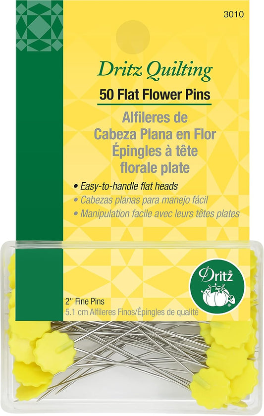 Dritz Flat Flower 2" Pins - 50 Piece