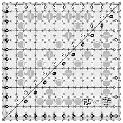 Creative Grids - Non-slip Ruler - 12.5" x 12.5"