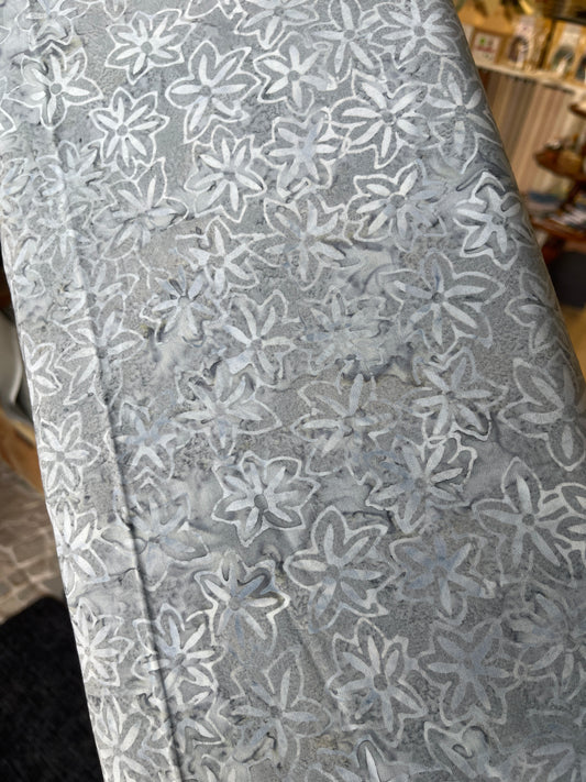 Batik - Grey with Flowers