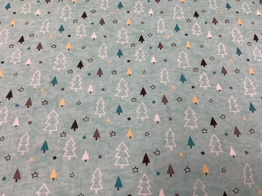 Polar Pals - trees on aqua