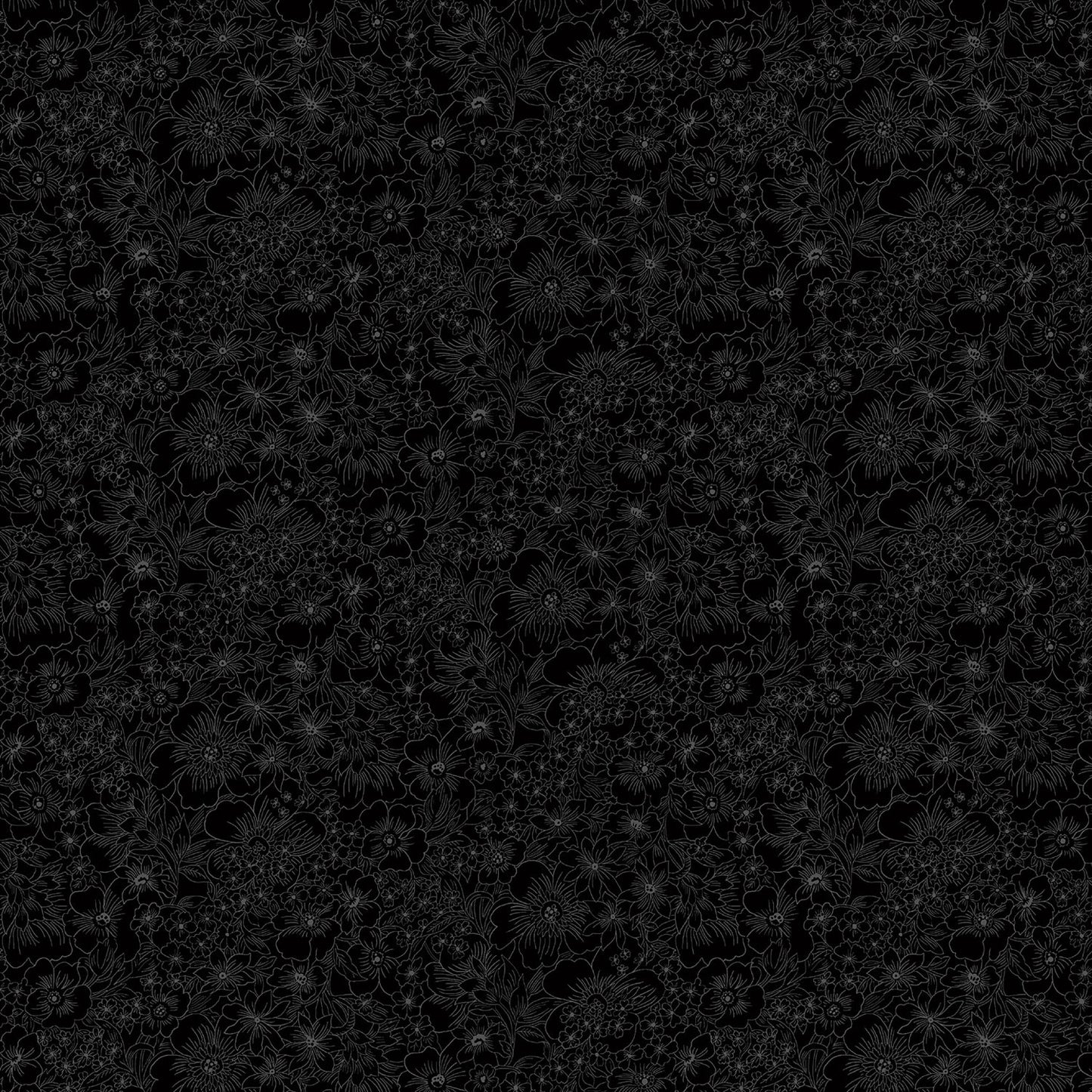 Monochrome - Packed Petals - Black on Black