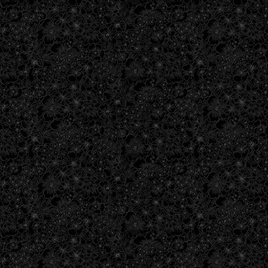 Monochrome - Packed Petals - Black on Black