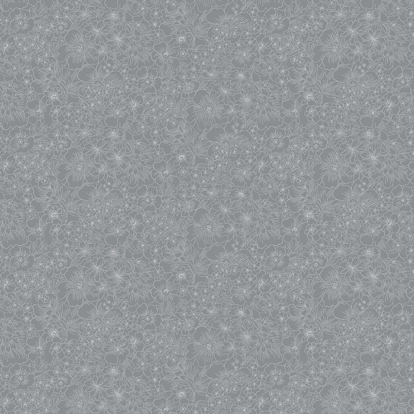 Monochrome - Packed Petals - Grey