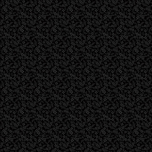 Monochrome - Teacup Blossom - Black on Black