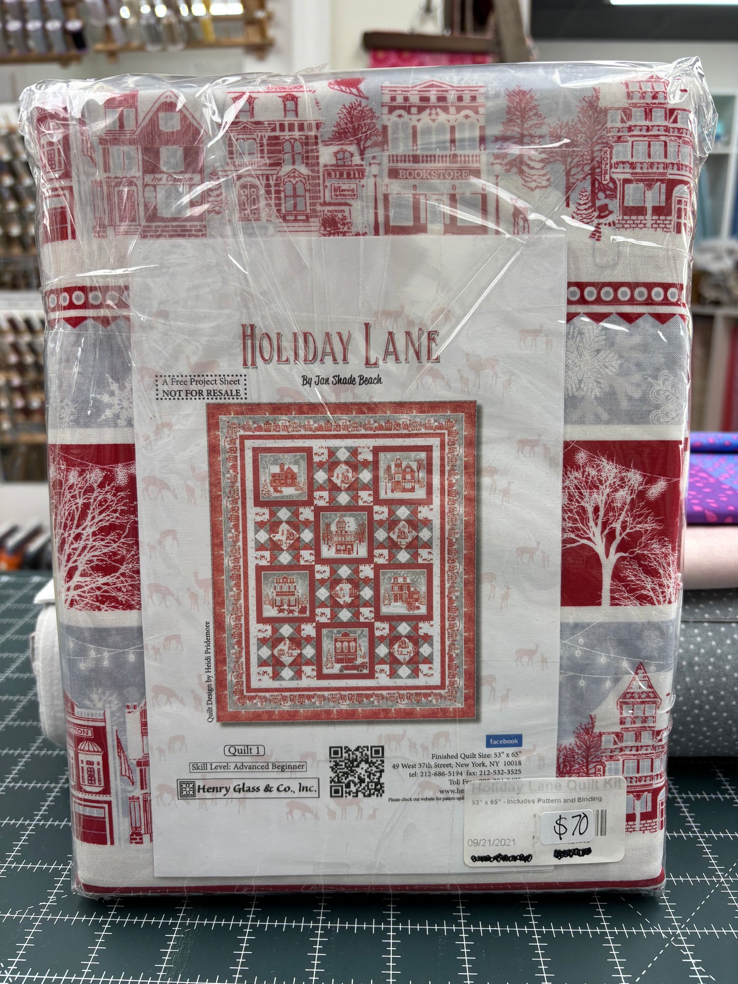 Restash #0036 - Quilt Kit - Holiday Lane - 53" x 65"