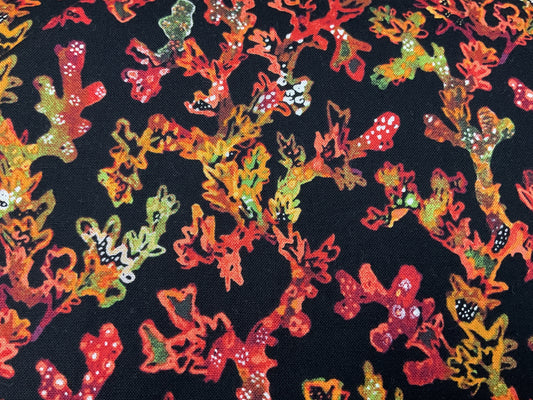Coral Reef - Black - Windham Fabrics