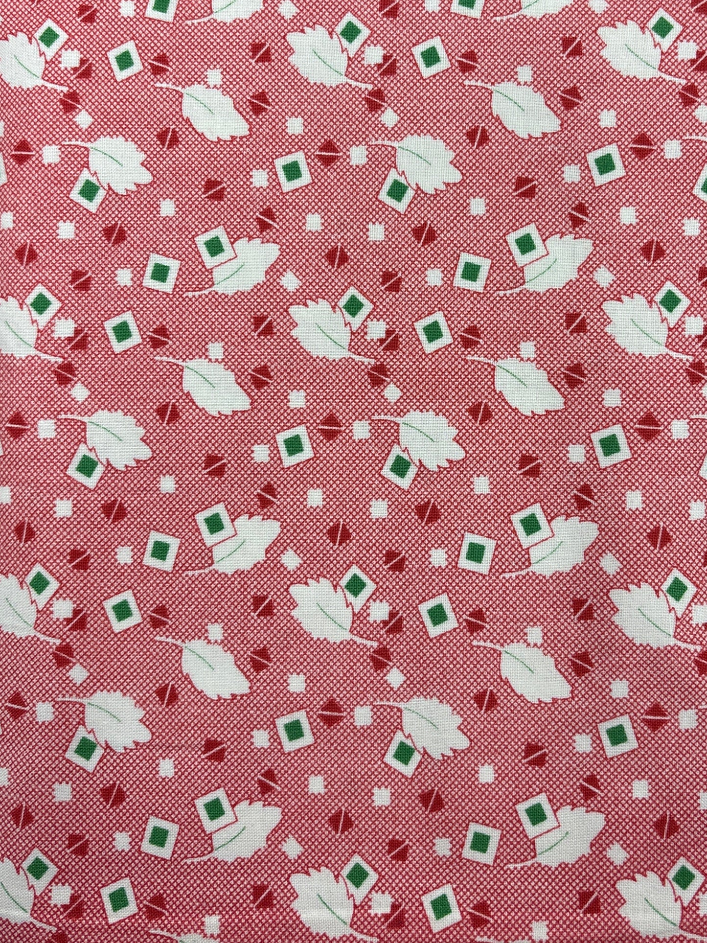 Red Feedsack Leaf Toss - Wilmington Fabric