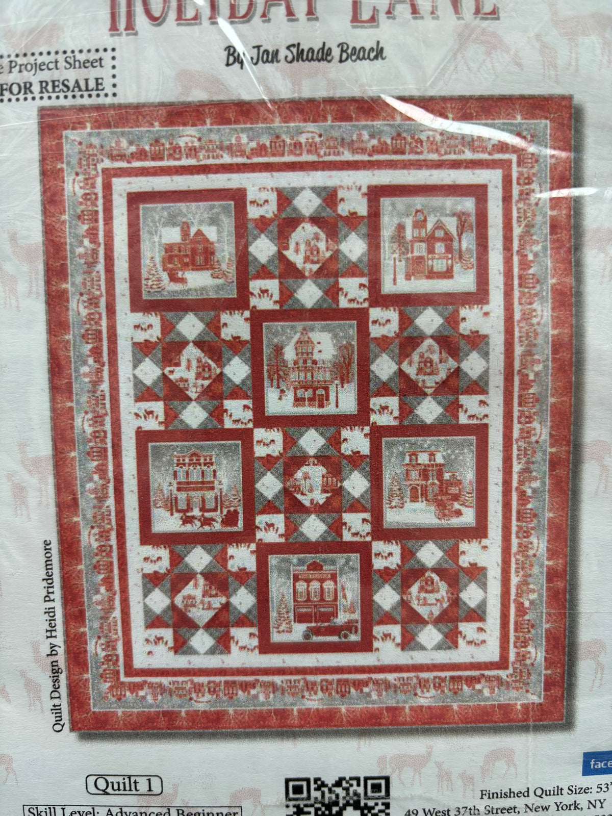 Restash #0036 - Quilt Kit - Holiday Lane - 53" x 65"