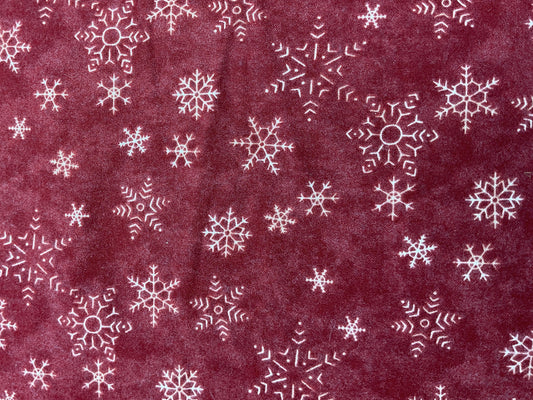 Flannel - Snowflakes on Red
