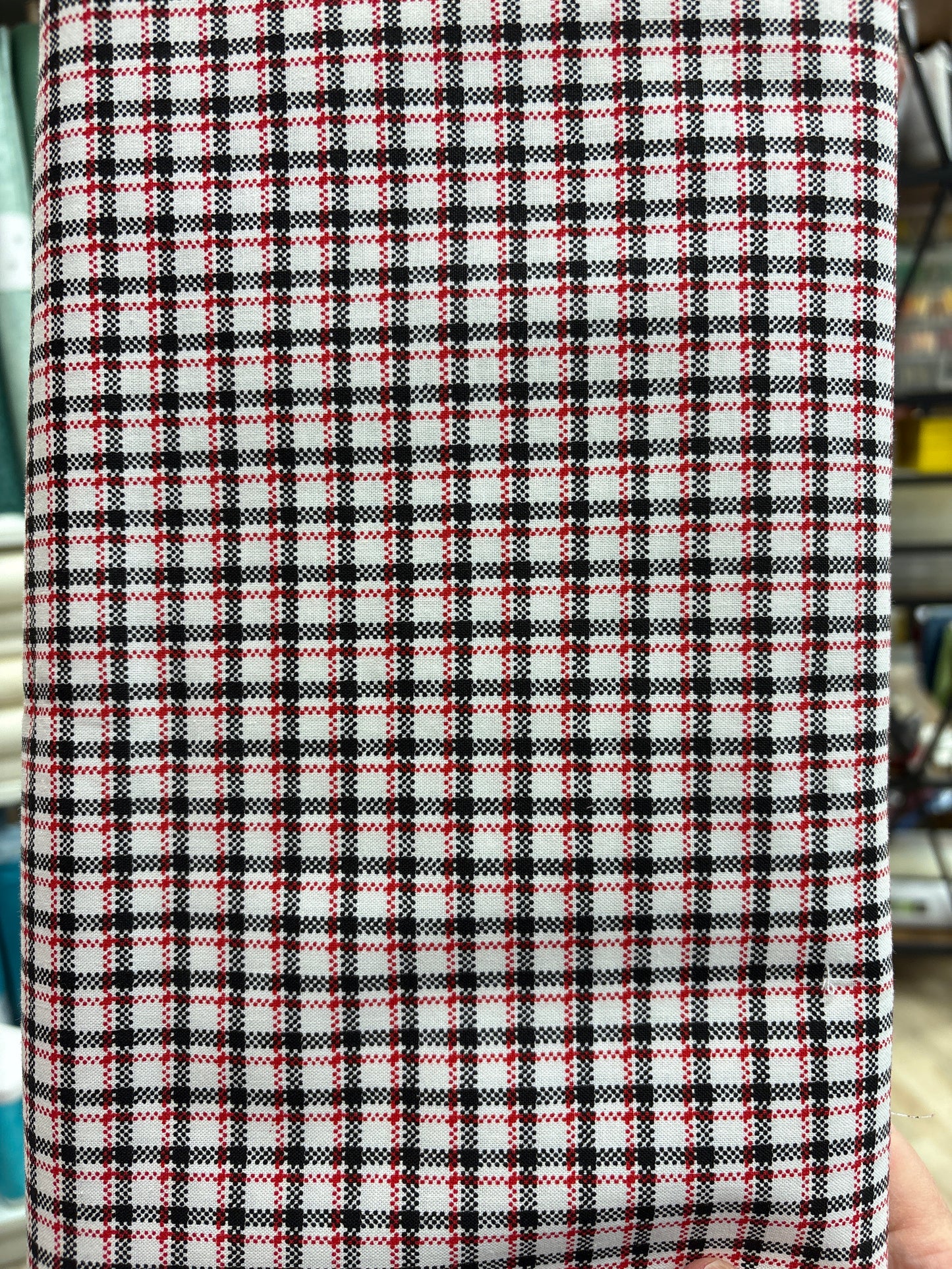 Black White and Red Plaid