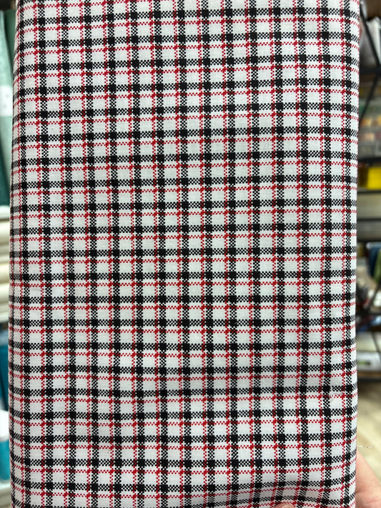 Black White and Red Plaid