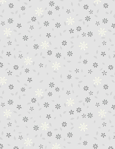 Cottage Reverie - Gray Flowers & Petals - Wilmington