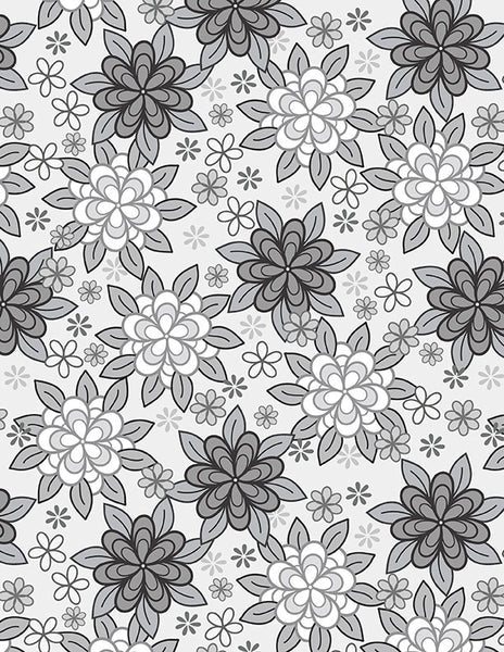 Cottage Reverie - Light Gray Packed Florals - Wilmington
