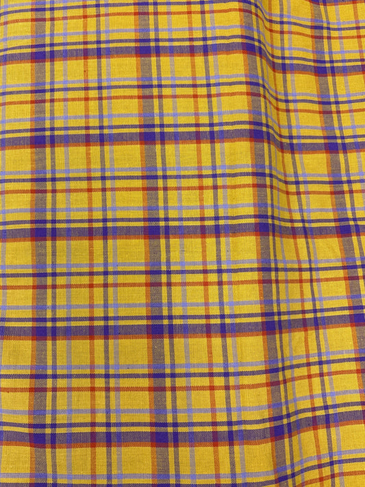 Homespun - 60” Width of Fabric - Yellow and Purple