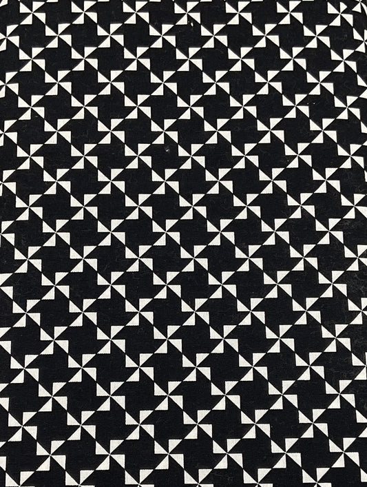 Black and White Pinwheel - Northcott