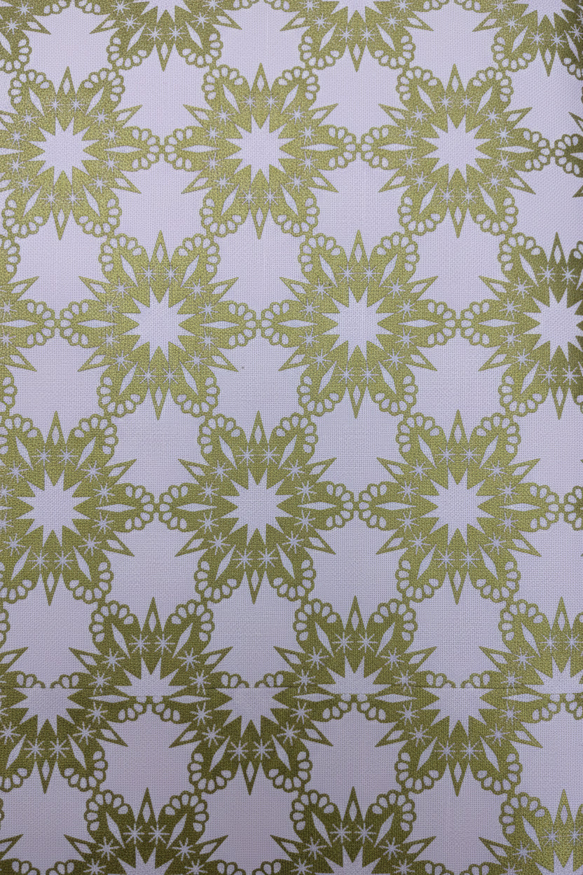 Gold Snowflakes on Pink - RJR Fabrics