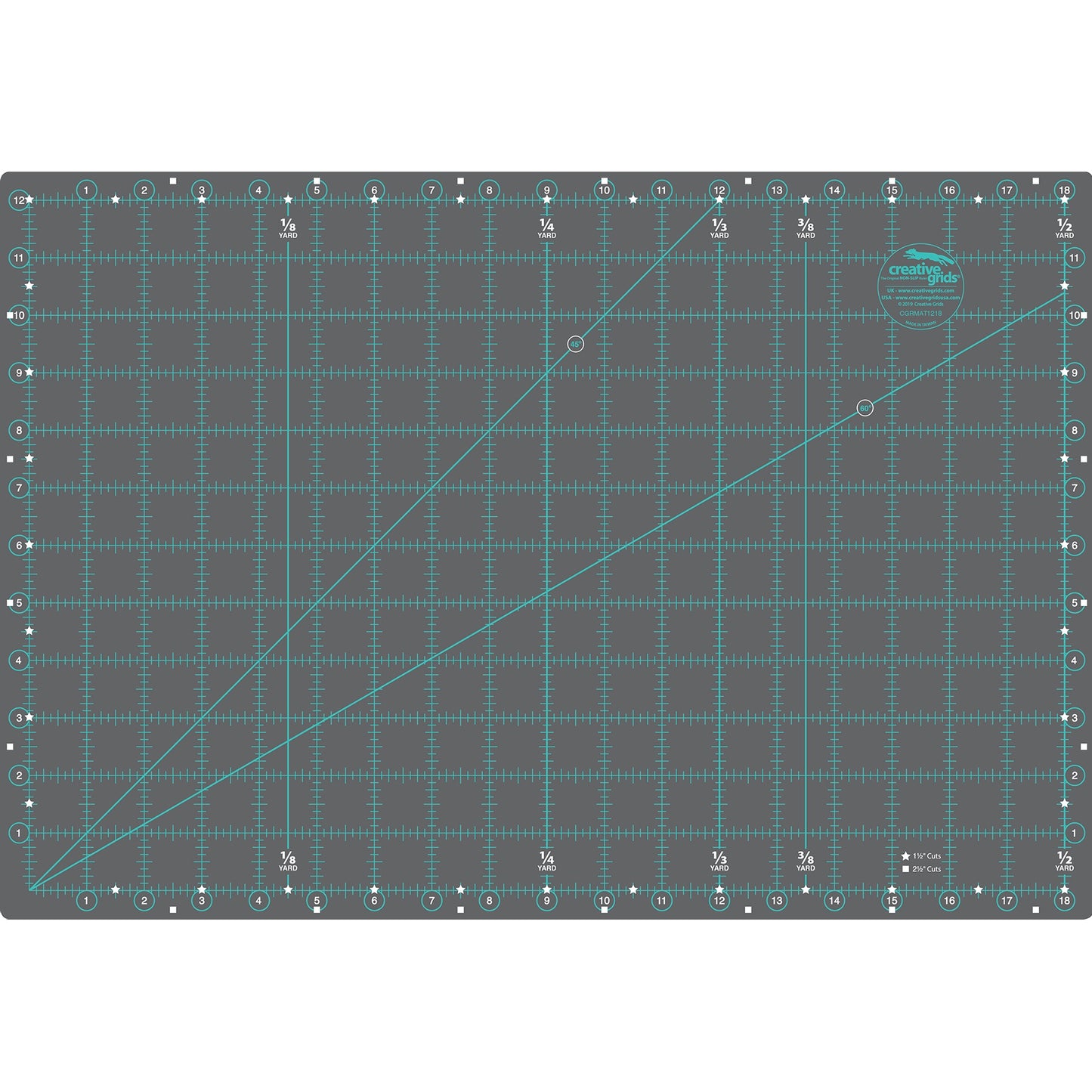 Creative Grid Self-Healing Double Sided Cutting Mat - 12" x 18"