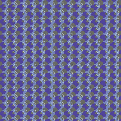 Blue Iris Bubbles - Color Splash Collection for Art Gallery Fabrics