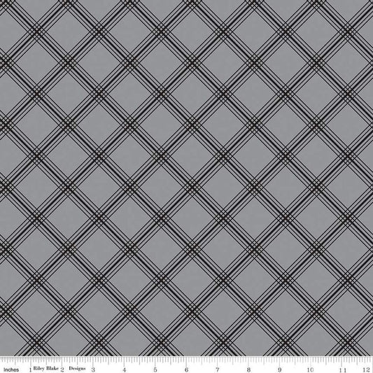 Midnight Meadow - Plaid - Gris