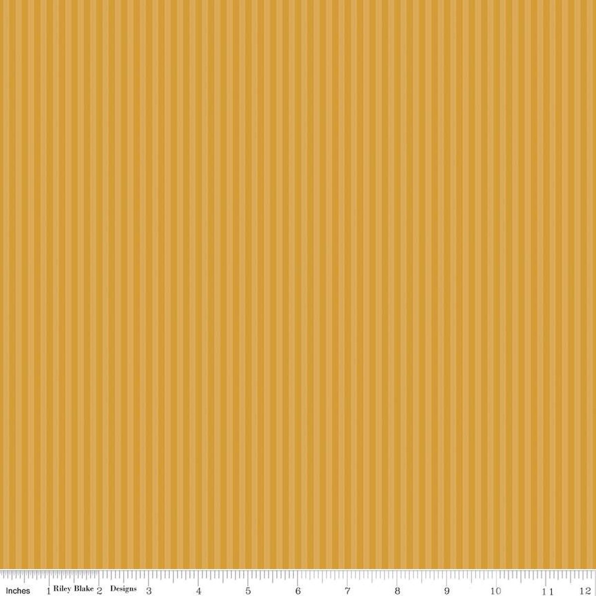 Riley Blake 1/8 Inch Stripes - Golden