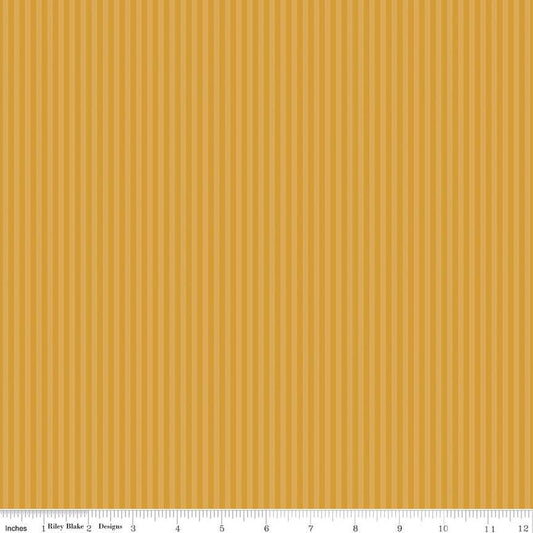 Riley Blake 1/8 Inch Stripes - Golden