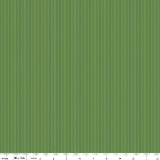 Riley Blake 1/8 Inch Stripes - Clover