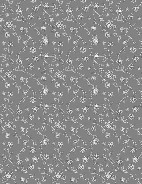 Cottage Reverie - Gray Small Floral Toss - Wilmington