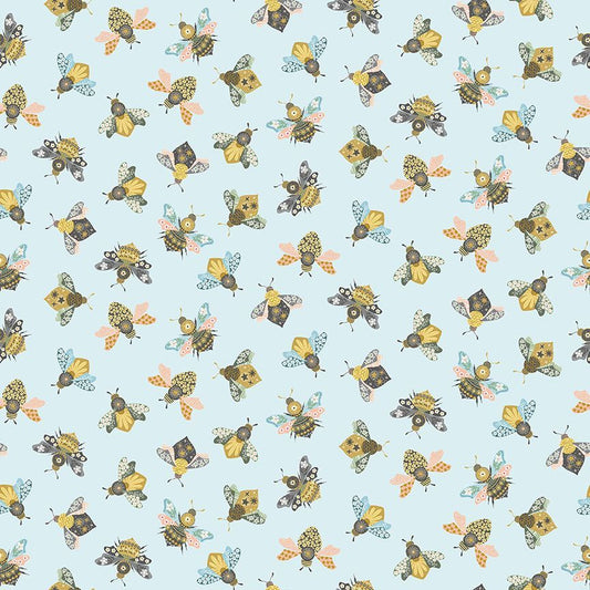 Bees - Sky Blue - Dear Stella