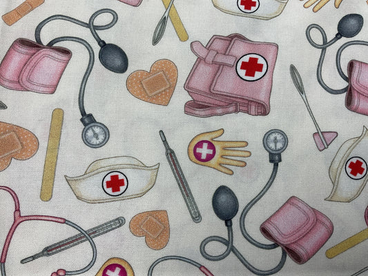 Just What The Doctor Ordered - Pink - QT Fabrics
