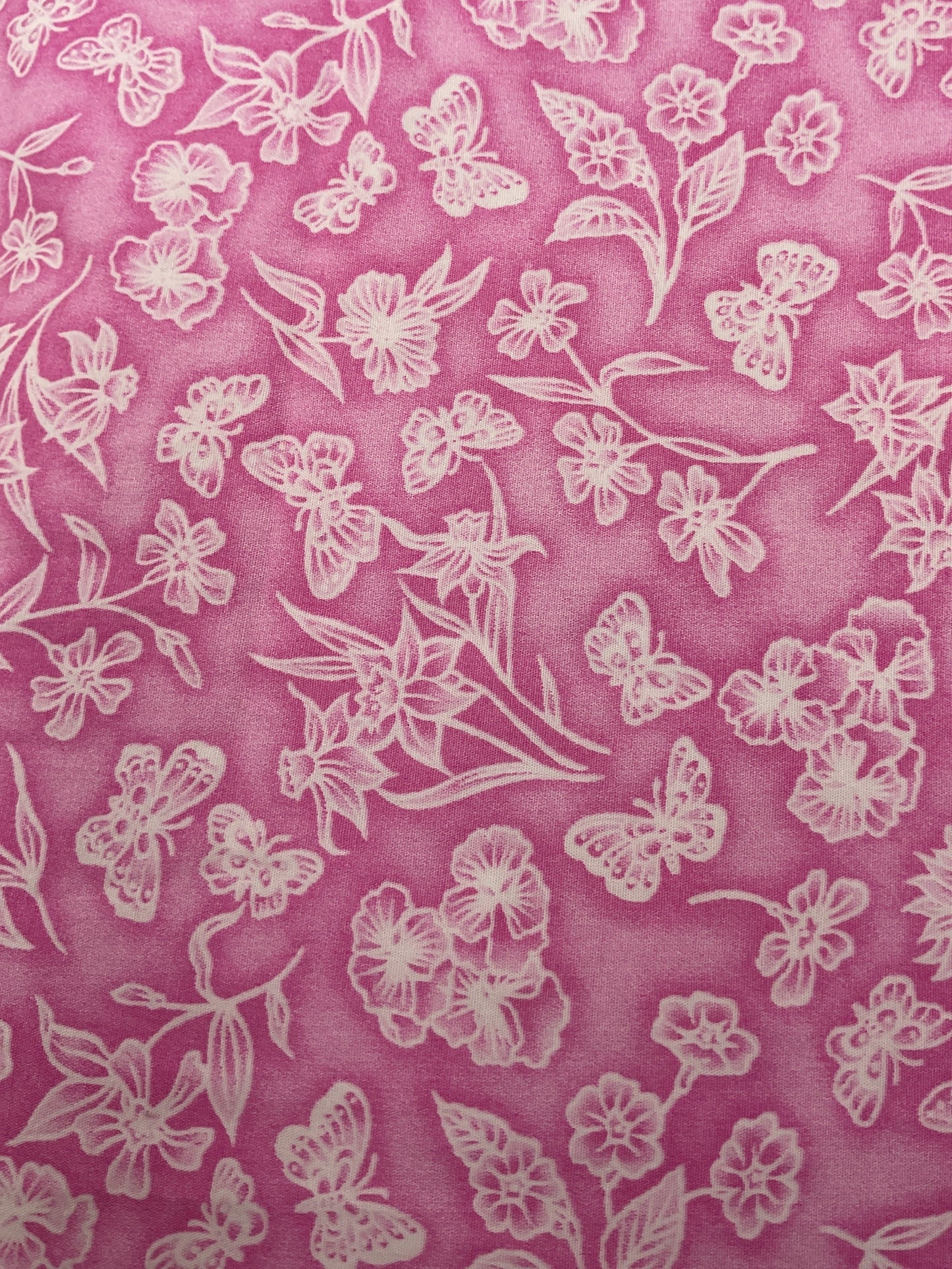 Flowers And Butterflies - Pink