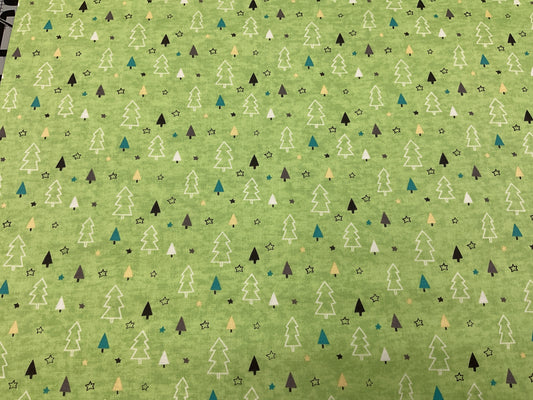 Polar Pals - trees on green