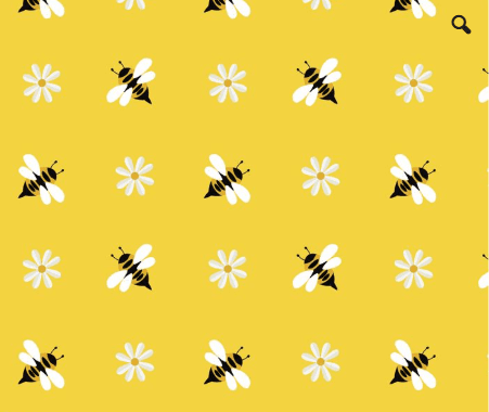 Simple Bees - Yellow - David Textiles