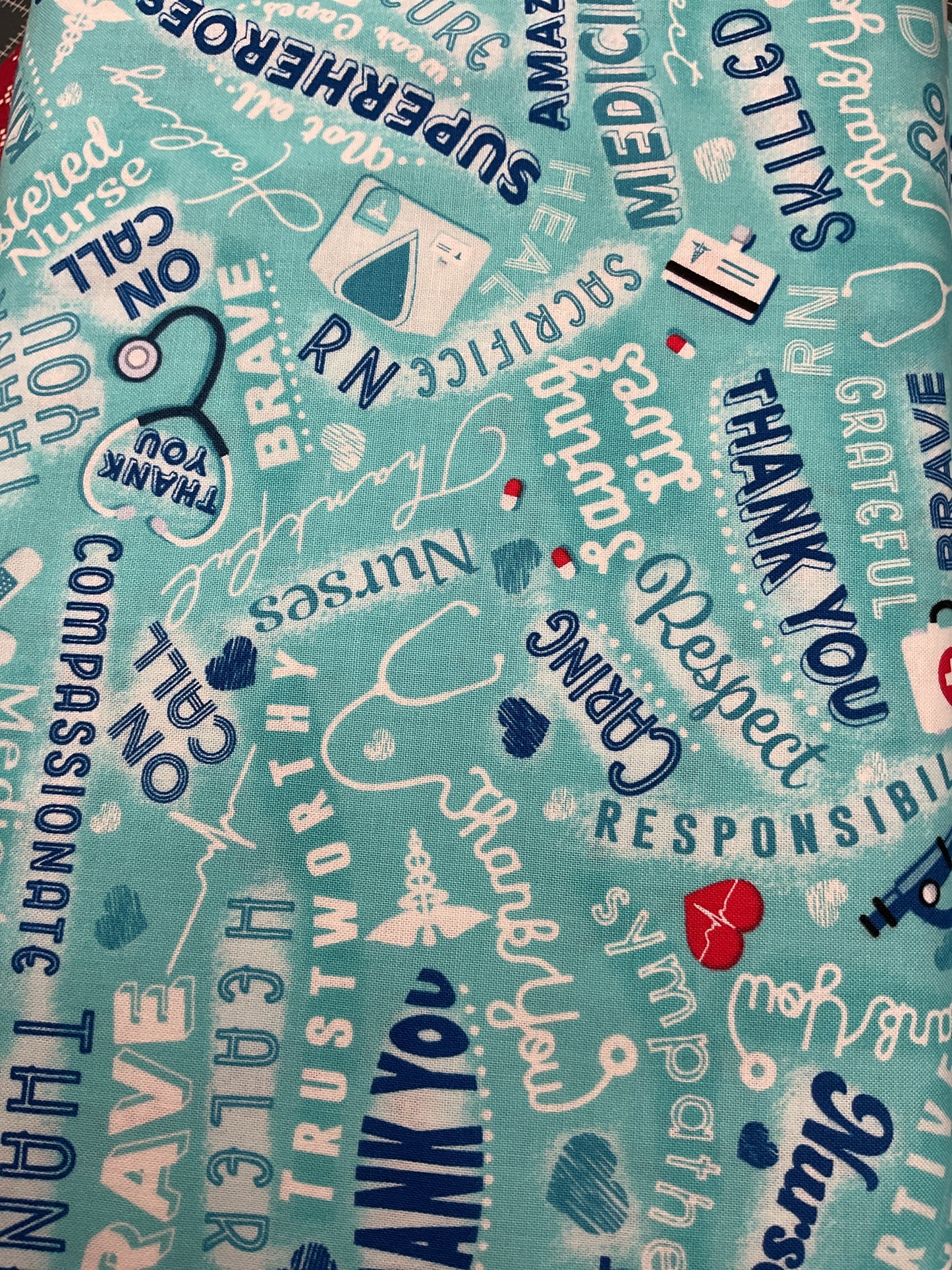 Healthcare Thanks - Aqua - Timeless Treasures