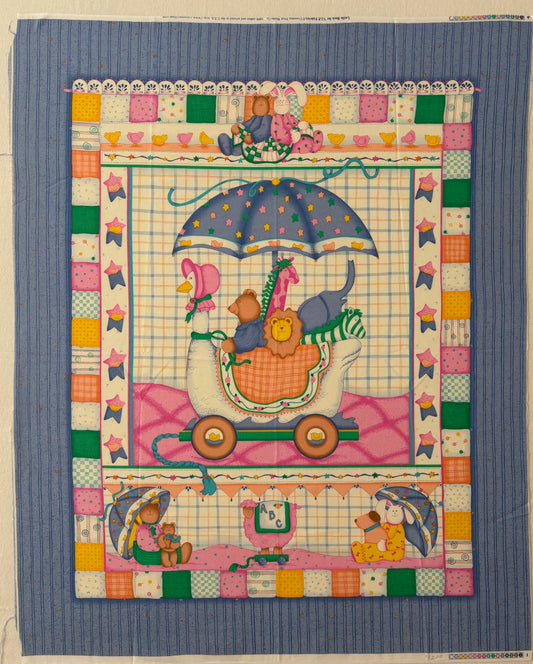 Restash #0122 - Panel - Vintage Nursery Animal Parade