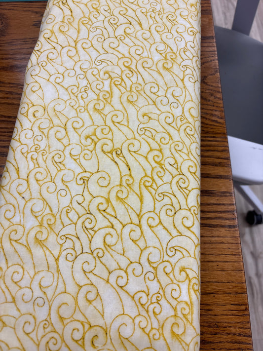 She Sews Sea Shells - yellow waves