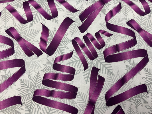 Christmas Ribbons Purple