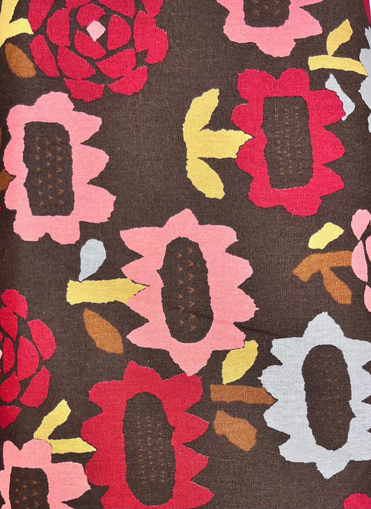 SevenBerry - Handworks - Flowers on Brown