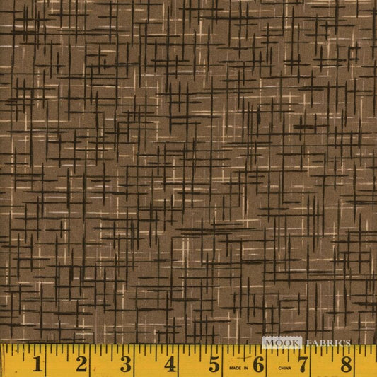 Parte trasera ancha de 274 cm - Aspecto de lino - Gris topo desierto