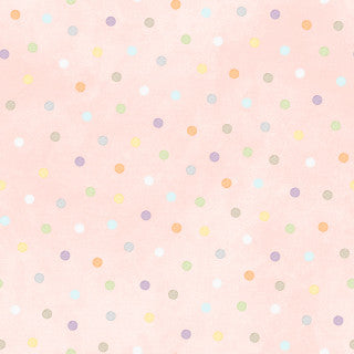 Flanelle Little Chicks - Multi Dots - Rose