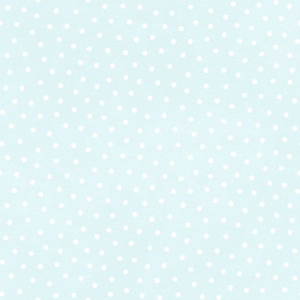 Little Lambies Woolies Flannel - Polka Dots - Light Aqua