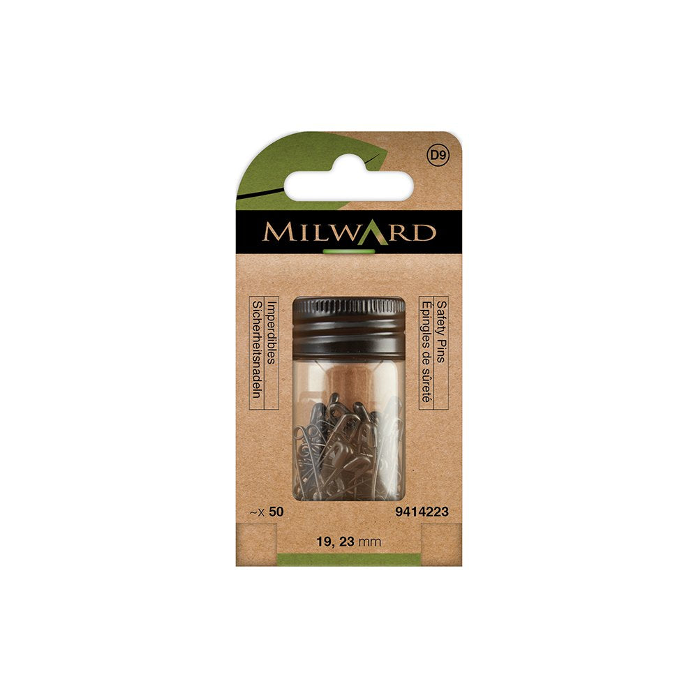 Safety Pins - 19, 23 mm - Black