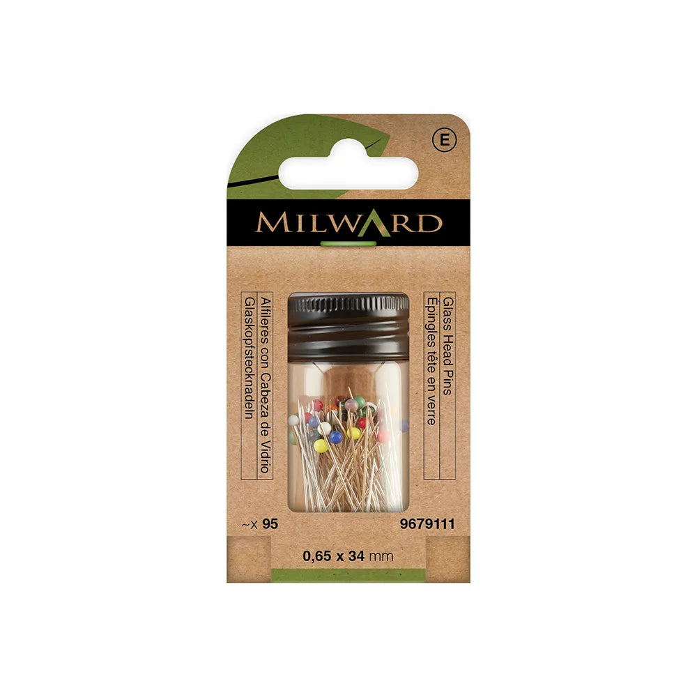 Glass Head Pins - 0.65 x 34 mm