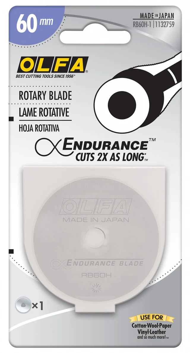 Olfa Rotary Replacement Endurance Blades - 60 mm - 1 Pack